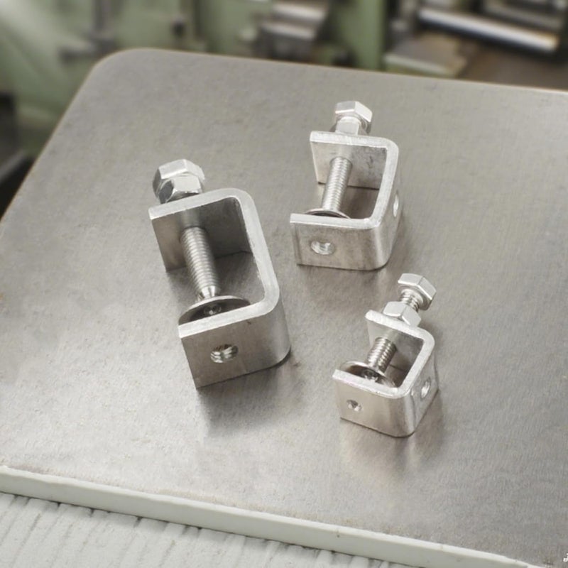 MCSDFN 4 Pack Stainless Steel C Clamps 0.79" with Stable Wide Jaw Opening, Small C-Vise Clamps Heavy Duty U Clamp for Metalworking Woodworking Welding Mounting - Image 3